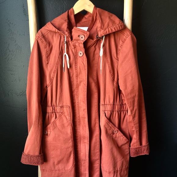 Anthropologie burnt orange long jacket. Size XL. Excellent Condition, like New. - Picture 1 of 4